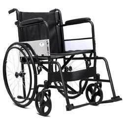 24" Folding Foldable Backrest Transport Wheelchair