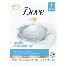 Dove Gentle Exfoliating With Renewing Exfoliants Beauty Bar, 3.75 oz, 8 Bars