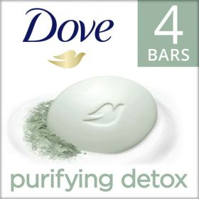 Dove Purifying Detox with Green Clay Beauty Bar, 3.75 oz, 4 Count