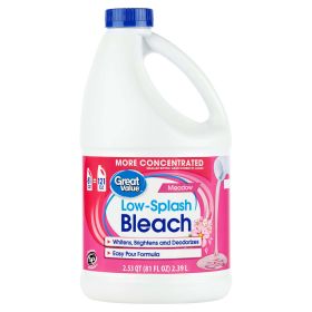 Great Value Low-Splash Bleach, Meadow, 81 fl oz