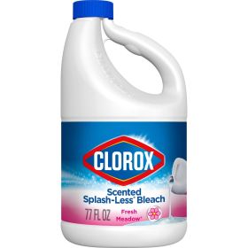 Clorox Splash-Less Liquid Bleach Cleaner, Fresh Meadow Scent, 77 fl oz