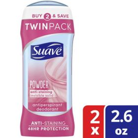 Suave Deodorant Antiperspirant & Deodorant Stick Powder for Women;  2.6 oz;  2 Pack