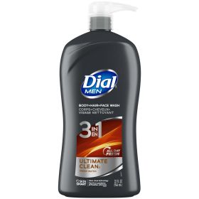 Dial Men 3in1 Body, Hair and Face Wash, Ultimate Clean, 32 fl oz