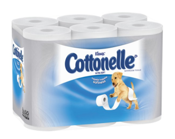 Cottonelle Ultra Soft Toilet Paper, 1-Ply, 165 Sheets/Roll, 48/Carton