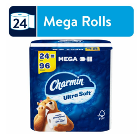 Charmin Ultra Soft Toilet Paper, 24 Mega Roll