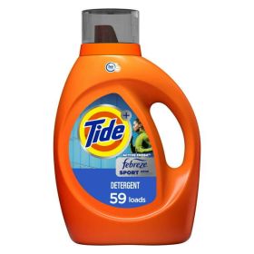 Tide Plus Febreze Liquid Laundry Detergent Sport Odor Defense;  92 fl oz 59 Loads