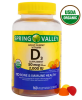 Spring Valley USDA Organic Vitamin D3 Vegetarian Gummies, Assorted Fruits, 50 mcg, 160 Count