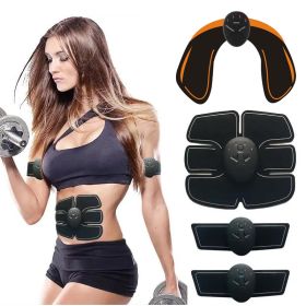 EMS Hip Muscle Stimulator Fitness Lifting Buttock Abdominal Arms Legs Trainer Weight Loss Body Slimming Massage With Gel Pads (Color: ABS Set)