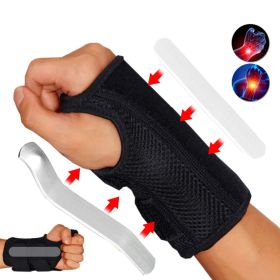 Wrist Support Brace Splint Compression Sleeve Arthritis Carpal Tunnel Hand Sport (Color: Right hand, size: L/XL)