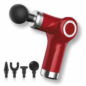 Mini Muscle Massage Gun Body Massager Pain Therapy Deep Massage SP (Color: Red)