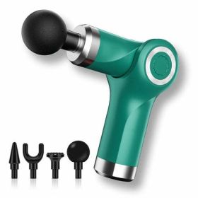 Mini Muscle Massage Gun Body Massager Pain Therapy Deep Massage SP (Color: Green)